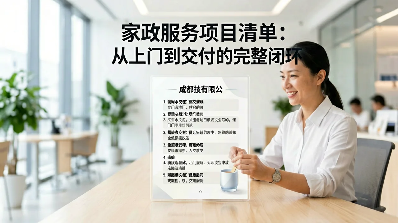 家政服务项目清单:从上门到交付的完整闭环